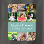 Ímã Colagem de Fotos 9 Nomes de Netos Personalizados<br><div class="desc">Ímanes de fotos impressos personalizados com fotos e texto da sua família. Adicione os nomes dos seus netos ou outro texto personalizado com espaço para 9 fotos quadradas. Use as ferramentas de design para escolher qualquer cor de fundo, adicionar mais fotos e editar as fontes de texto e as cores...</div>