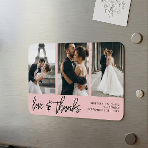 Ímã Colagem de Fotos Agradecimento Amor Letra Manual R