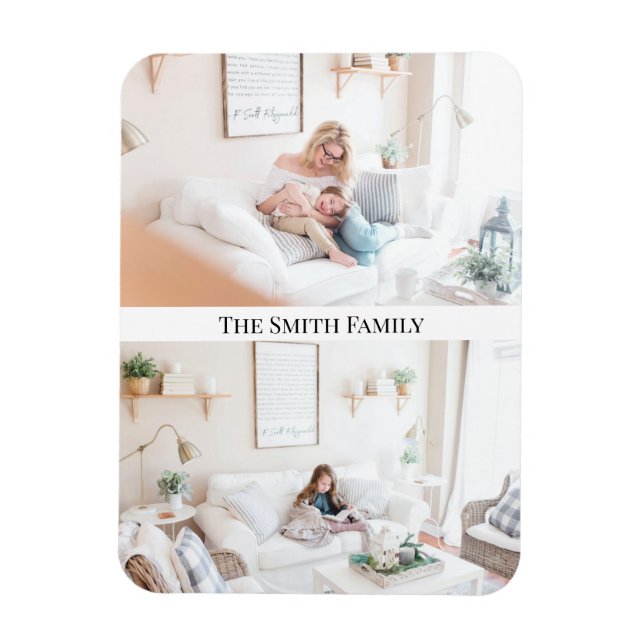 Ímã Colagem de Fotos da Família Moderna 2| Design (Vertical)