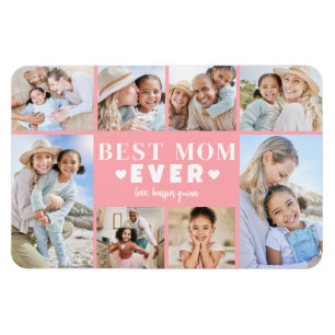 Ímã Colagem de Fotos da Mãe Rosa