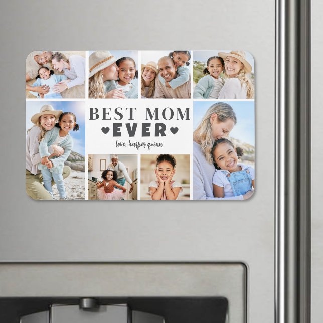 Ímã Colagem de Fotos da Melhor Mãe (Best Mom Photo Collage Magnet)