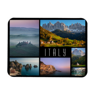 Ímã Colagem de fotos de viagem pela Itália