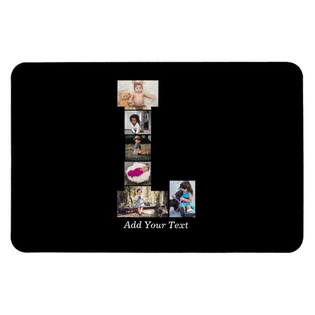 Ímã Colagem de Fotos em Preto e Branco L (Horizontal)