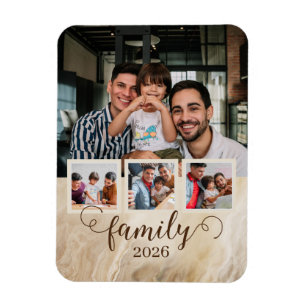Ímã Colagem de Fotos Família 4 