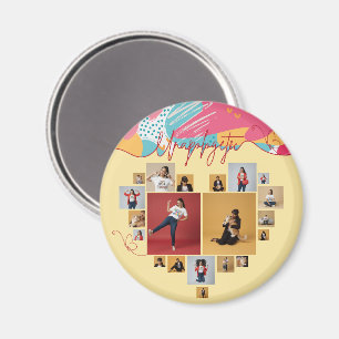 Imã Colagem de Fotos Feminina Personalizada e Sem Desc