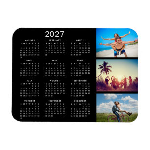 Ímã Colagem de Fotos Memoráveis Personalizada Calendár