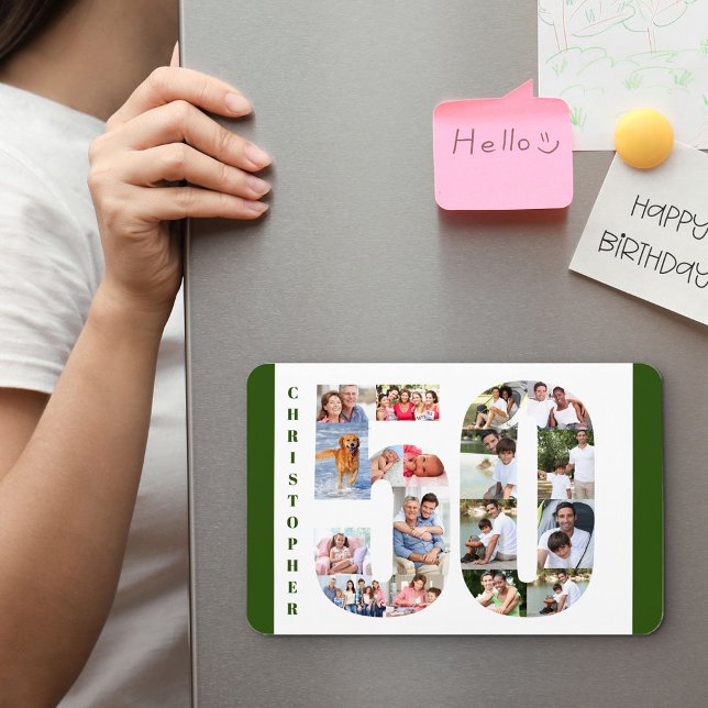 Ímã Colagem de Fotos no Número 50 - 50º Aniversário (Criador carregado)