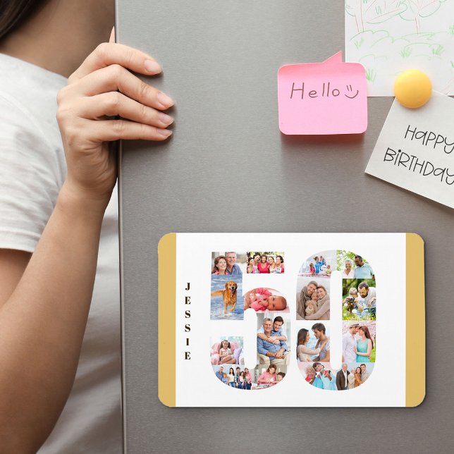 Ímã Colagem de Fotos no Número 50 - 50º Aniversário Ne (Criador carregado)