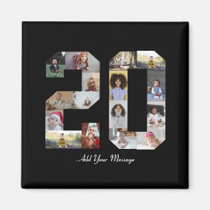 Imã Colagem de Fotos Número 20