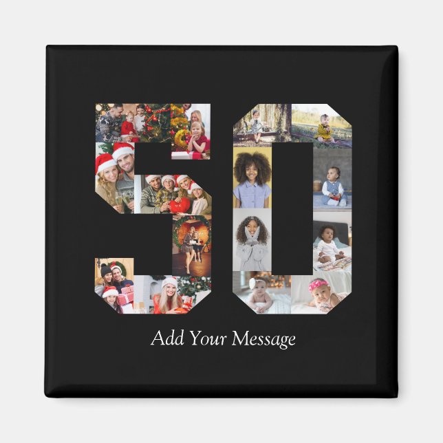 Imã Colagem de Fotos Número 50 (Frente)