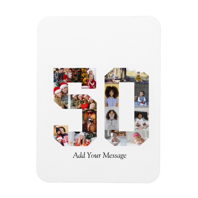 Ímã Colagem de Fotos Número 50 (Vertical)