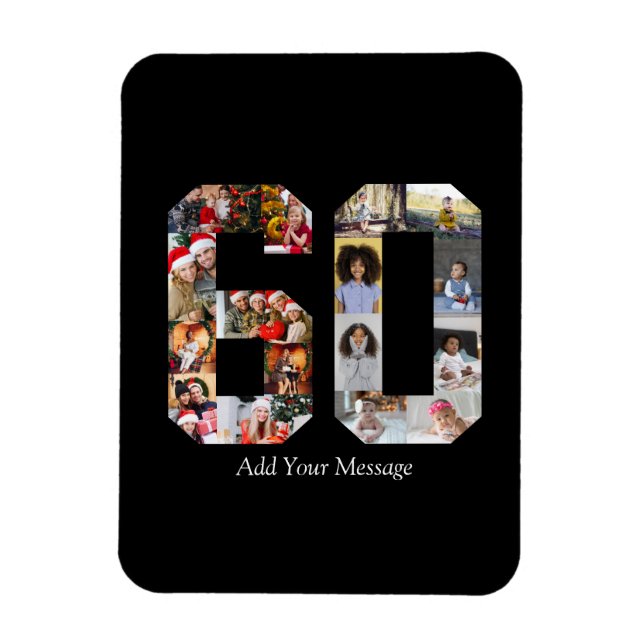 Ímã Colagem de Fotos Número 60 (Vertical)