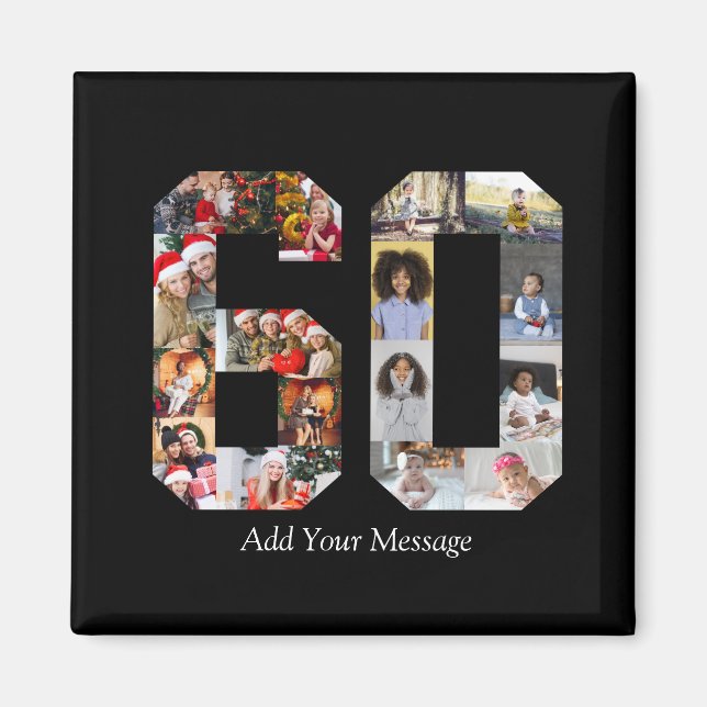 Imã Colagem de Fotos Número 60 (Frente)