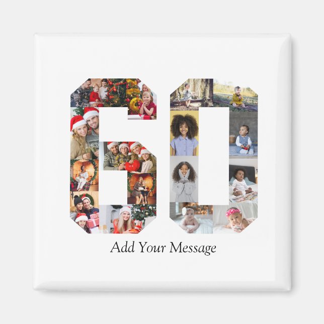 Imã Colagem de Fotos Número 60 (Frente)