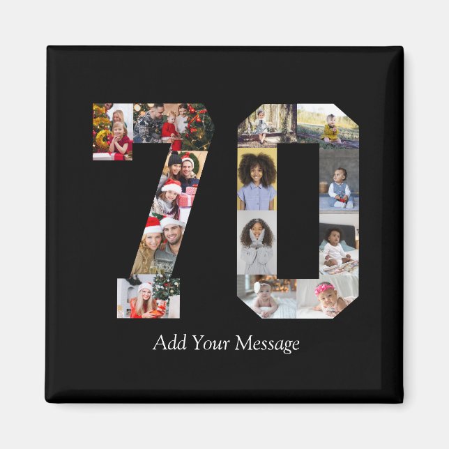 Imã Colagem de Fotos Número 70 (Frente)