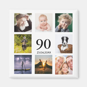 Imã colagem de fotos para festa de 90 anos salvar a da