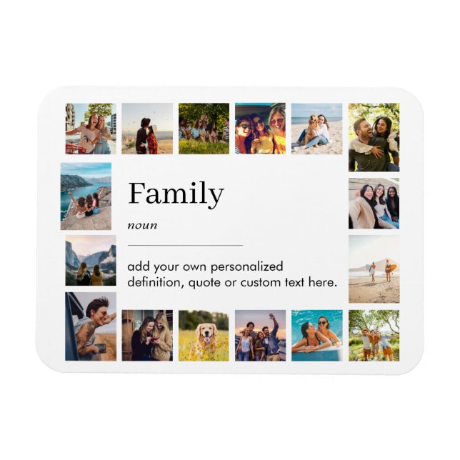 Ímã Colagem de Fotos Personalizada 16 (Horizontal)