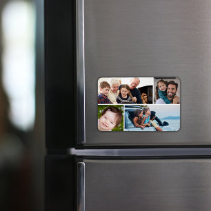 Ímã Colagem de Fotos Personalizada 4 Fotos