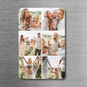 Ímã Colagem de Fotos Personalizada 6 Moderna Simples