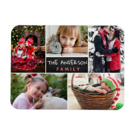 Ímã Colagem de Fotos Personalizada da Família