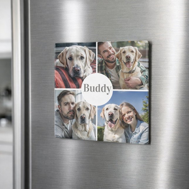 Imã Colagem de Fotos Personalizada Ímã de Cachorro Nom (Criador carregado)