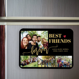 Ímã Colagem de fotos personalizadas Melhores Amigos pa