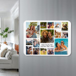 Ímã Colagem de Fotos Simples Moderna 15<br><div class="desc">Crie seu próprio ímã personalizado de colagem de fotos. Adicione 15 das suas imagens favoritas e fundo de cores personalizado neste design modelo moderno.</div>