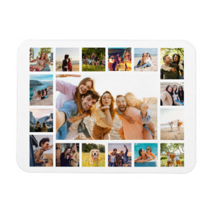 Ímã Colagem de Fotos Simples Moderna 17
