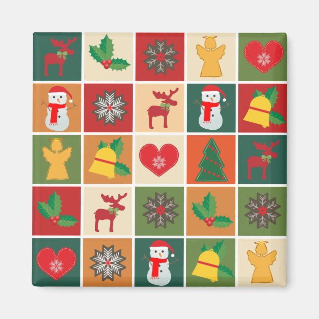Imã Colagem de Natal (Frente)