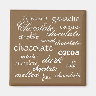 Imã Colagem de Palavras de Chocolate