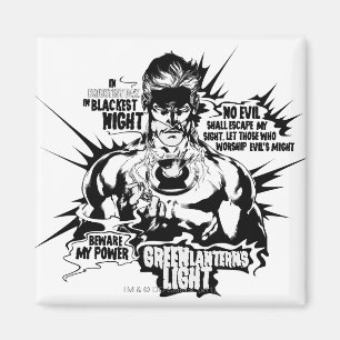 Imã Colagem de Texto Lanterna Verde