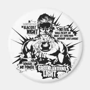 Imã Colagem de Texto Lanterna Verde