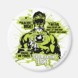 Imã Colagem de Texto Lanterna Verde - Cor