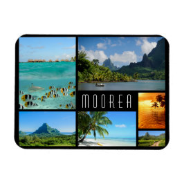 Ímã Colagem de viagem de paisagens de Moorea