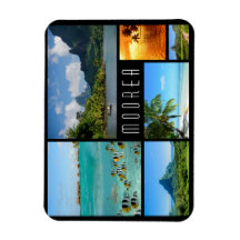 Colagem de viagem de paisagens de Moorea