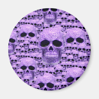 Imã Colagem do crânio roxo celta