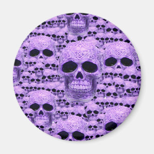 Imã Colagem do crânio roxo celta