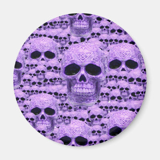 Imã Colagem do crânio roxo celta