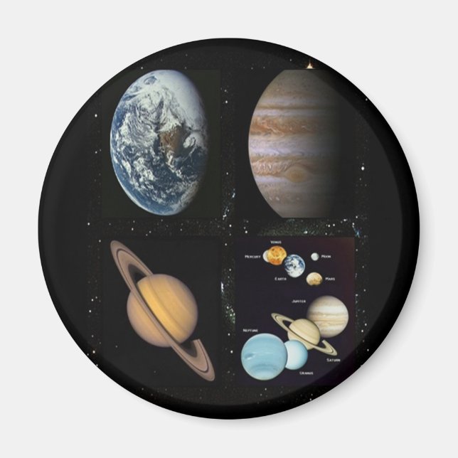 Imã Colagem do sistema solar dos planetas (Frente)