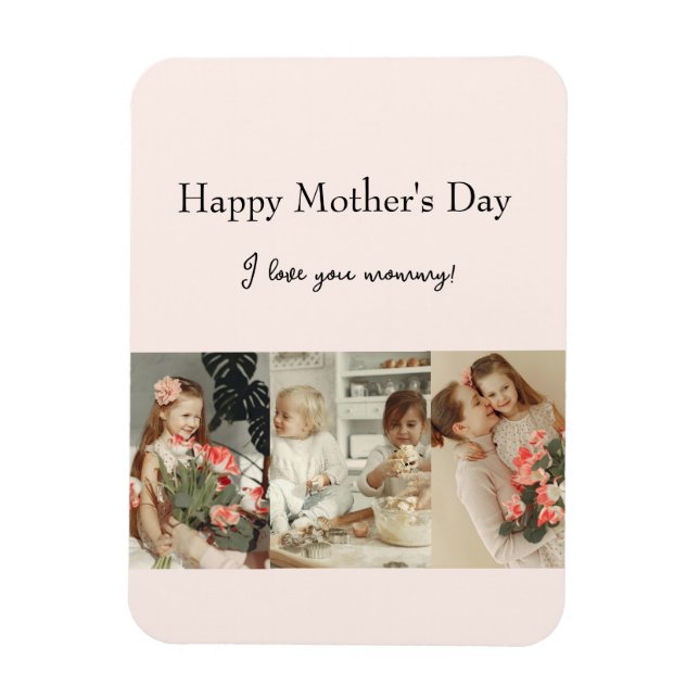 Ímã Colagem e mensagem de fotos - Presente personaliza (Vertical)