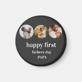 Imã colagem engraçada 3photocolage feliz primeiro dia