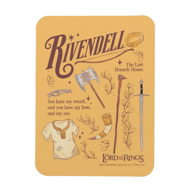 Ímã Colagem Gráfica Aquarela RIVENDELL™ (Vertical)