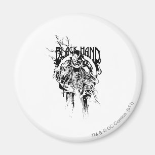 Imã Colagem gráfica da mão preta 0, preto e branco