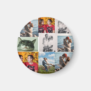 Imã Colagem Personalizada com 9 Fotos