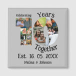 Imã Colagem personalizada de 10 anos de casamento 11<br><div class="desc">Costume 10º aniversário de casamento Colagem de Fotos 11. Personalize este aniversário de 10 anos de casamento com suas fotos e nome da sua alma gêmea.</div>