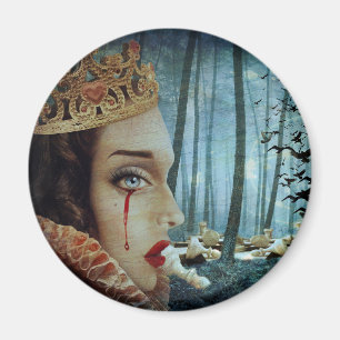 Imã Colagem Única Superreal Gótica Rainha Triste de Co