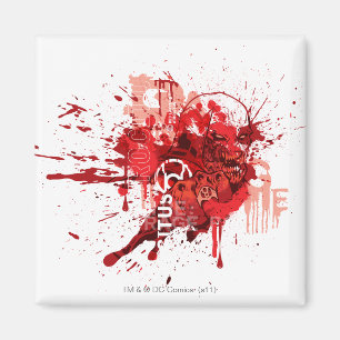 Imã Colagem vermelha do corpo da lanterna