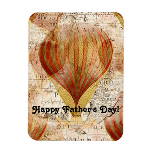 Ímã Colagem Vitoriana Steampunk de Balões de Ar Quente