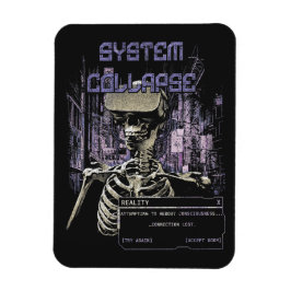 Ímã Colapso do Sistema - Streetwear Techno-Dystopian