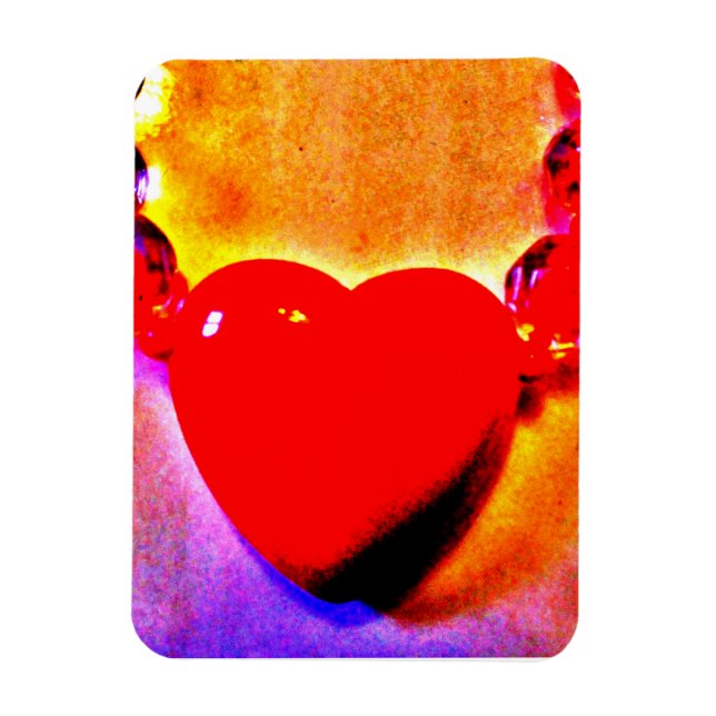 Ímã Colar Coração Vermelho Salve a Data (Vertical)